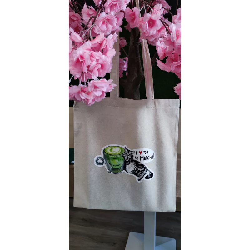 Kép 5/5 - Matcha  Love Cicás vászontáska