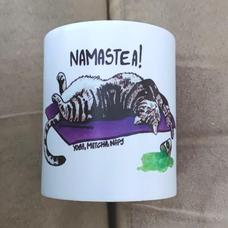 Kép 1/2 - Yoga cicás bögre